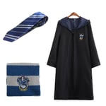 Harry Potter 3ps Set Magic Wizard Fancy Dress Cape Cloak  XXL  Ravenclaw Ravenclaw XXL