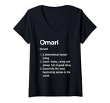 Womens Omari Name Definition Funny Dictionary V-Neck T-Shirt