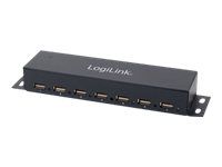 LogiLink USB 2.0 Hub 7-Port Metal - Hub - Desktop,