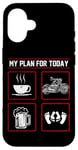 iPhone 16 Classic Motorcycle Biker Plan For Today Coffee Beer Case