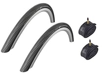 Schwalbe Lugano BLACK 700 x 28c Kevlar Active Line Road Bike Tyres & Inner Tubes 2016 Model