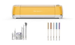 Cricut Explore Air 2 (Sunflower) Essentials Bundle with Basic Tool Set & Metallic Medium Point Pen Set