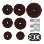 Hair Bun Maker Set Different Sizes Elastic Hair Donut Bun Maker Set With Hair