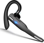 Oreillette Bluetooth pour téléphone portable, casque antibruit avec microphone, casque sans fil, oreillette Bluetooth, mains libres, compatible avec iPhone Android pour la conduite au bureau