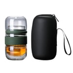 1PC glass tea kettle Travel Glass Cup Teapot Travel Tea Mug With Infuser Travel