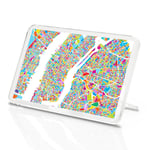 Modern Abstract Digital Map Classic Fridge Magnet - NYC USA America Gift #13260