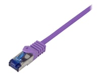 Logilink Professional Ultraflex - Koblingskabel - Rj-45 (Hann) Til Rj-45 (Hann) - 15 M - 6 Mm - S/Ftp - Cat 7 (Kabel) / Cat 6A (Kontakter) - Halogenfri, Formstøpt, Uten Hindringer - Purpur, Ral 4005