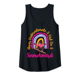 Womens Never Underestimate A Girl on A Snowboard Winter Sports Tank Top