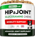 STRELLALAB – Treats Over Tablets! Tasty Dog Joint Supplement Chews – Advanced Joint Care with Glucosamine & Chondroitin – Made in UK – 120 Count