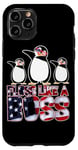 iPhone 11 Pro Floss Like A Boss American Flag Funny Penguin 4th of July Case