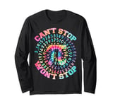 Funny Mathematics Joke Puns Pi Humor Can't Stop Won't Stop Long Sleeve T-Shirt