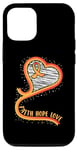 Coque pour iPhone 12/12 Pro Faith Hope Love Ruban orange pour sensibilisation à la leucémie et au cancer