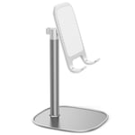 Giftorld Mobile Phone Stand Desk Holder Adjustable Angle Video Call Filming Table Mount Compatible with iPhone 13 12 11 Pro Max XR XS 8 7 iPad Mini Tablet Samsung S20 S10 Huawei - Silver