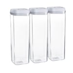 Flip Lock Plastic Food Storage Containers 1.9 Litre Pack of 6