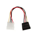 NEDIS Internal Power Cable - Molex Male - SATA 15-pin Female - 0.15 m - Various - Neuf