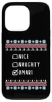 iPhone 13 Pro Nice, Naughty, Omari Christmas Ugly Sweater Style Case