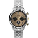 Montre Homme TIMEX MARLIN TW2W60100 Chrono Acier Inoxidable Champagne