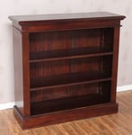 Traditional Solid Mahogany Simple Bookcase With Two Adjustable Shelves BCS040