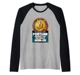 Fortune Favors The Brave Hodler Bitcoin Raglan Baseball Tee