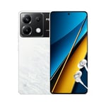 POCO X6 5G White - Smartphone 12+256GB, Snapdragon 7s Gen 2, 64MP triple camera, 6.67" 120Hz AMOLED display, dual speakers, 5100mAh, 67W turbo charging (UK Version + 2 Years Warranty)