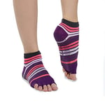 Gaiam Toeless Sock Chaussette de Yoga sans Couleur-Rose/Violet Mixte Adulte, Purple/Pink