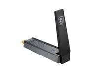 Msi Ax1800 Wifi Usb Adapter, Usb Type-A, Usb 2.0, Hankoppling, Svart, 102 Mm, 30 Mm