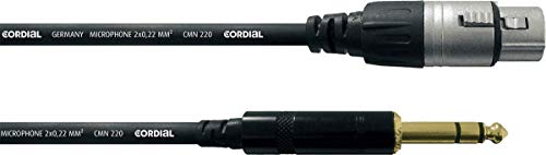 CORDIAL Câble audio stéréo XLR femelle/jack stéréo 3 m