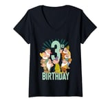 Disney Snow White Seven Dwarfs 3rd Birthday T-Shirt avec Col en V