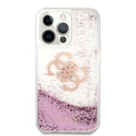 GUHCP13XLG4GPI Guess TPU Big 4G Liquid Glitter Pink Case iPhone 13 Pro Max Transparentille