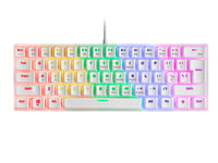 Mars Gaming MK60 Blanc, Clavier Gaming Mécanique FRGB, Antighosting, Switch Mécanique Bleu, Langue US