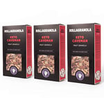 Rollagranola - Keto Caveman, Fruit Granola, 3 x 300g Box - Keto Granola, High Protein, Low Carb, Vegan, Gluten Free & Cereal Free with No Added Sugar, Handcrafted in the UK (3 x 300g)