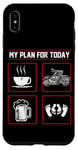 iPhone XS Max Classic Motorcycle Biker Plan For Today Coffee Beer Case