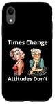 Coque pour iPhone XR Pin-up Girl Young And Older Times Change Attitudes Don't