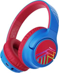 PowerLocus Kids Wireless Headphones, Bluetooth Headphones LED Blue/Red