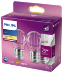 PHILIPS LED-klotlampa 2W E27 2-pack