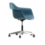 Eames Plastic Armchair PACC - 83 Sea Blue - Castors Hard