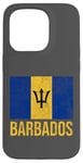 Coque pour iPhone 15 Pro Drapeau de la Barbade Bridgetown Moins Antilles Caraïbes