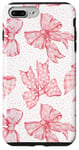 iPhone 7 Plus/8 Plus Pink Valentine's Day Bow Girls Pattern Pink Hair Bow Hearts Case