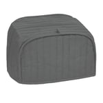 RITZ Housse matelassée en polyester/coton pour grille-pain à deux tranches - Protection contre la poussière et les traces de doigts - Lavable en machine - Graphite