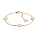 Tommy Hilfiger Jewelry Bracelet pour Femme en Or Jaune avec Charms Ornés de Cristaux - 2780905