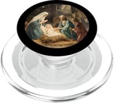 True Story Crèche de Noël Jésus Chrétien Hommes Femmes Enfants PopSockets PopGrip pour MagSafe