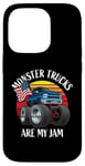 iPhone 14 Pro Monster Trucks Are My Jam Funny 4x4 Monster Truck Cartoon Case