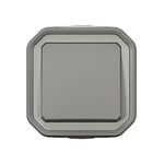 Bouton poussoir Legrand Plexo gris en saillie