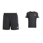 adidas Men's Own The Run Shorts and Black Tee T-Shirt