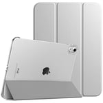 TiMOVO Coque Compatible avec iPad 10ème Génération 10,9 Pouces 2022 Étui, iPad 10 Coque, Légère&Mince Coque Arrière Translucide en PC, Housse Coque Trifold avec Réveil/Sommeil Auto, Argent