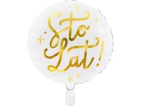 Partydeco Foil Balloon Happy Birthday, 35Cm, White One Size