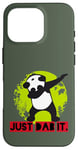 Coque pour iPhone 16 Pro Dab Dabbing Panda Eco Planet Green Save World