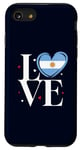 Coque pour iPhone SE (2020) / 7 / 8 Drapeau argentin coeur drôle I Love Argentina