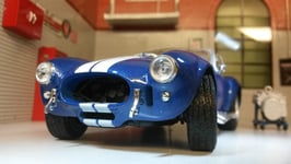 1:24 Shelby AC Cobra 1965 427 SC Blue Detailed G Scale Diecast Model Car Welly