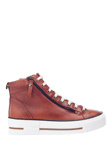 Moda in Pelle Annaken Leather Zip Detail Hi-Top Trainers